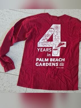 Vintage WHOLE FOODS T-Shirt 2009 Palm Beach Gardens 4 Years Long Sleeve